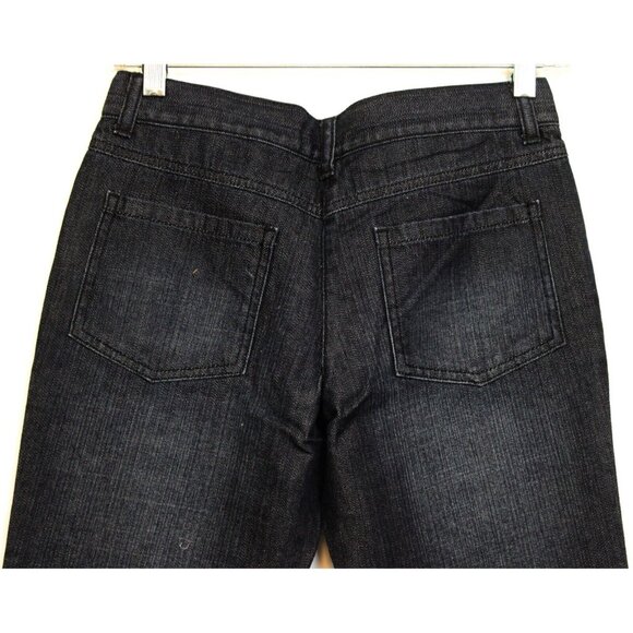 2008 Gymboree Petit Mademoiselle Pickstitch Flare Denim Jeans Dark 10 Plus - Picture 6 of 7